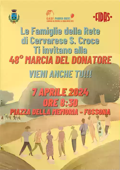 Marcia del donatore a Fossona con il C.A.S.F. Padova Ovest