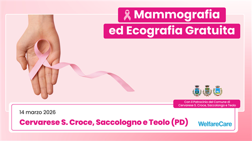 Mammografia ed ecografia gratuite nel nostro Comune il 14 marzo . Prenotazione aperte dal 06 marzo. Posti limitati