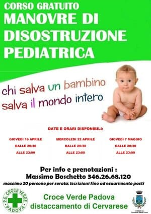 Corso Manovre di disostruzione pediatrica
